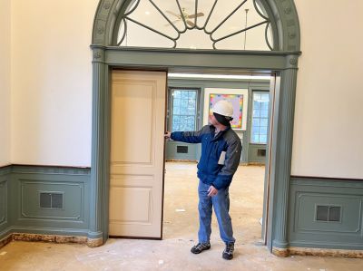 A Discovery
One of the original pocket doors to the north wing.
