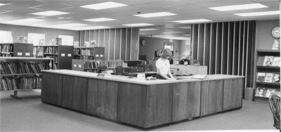 1976 Children's Desk
The first floor of the addition originally held the Childrens' Room and a Meeting Room separated by a folding wall.
