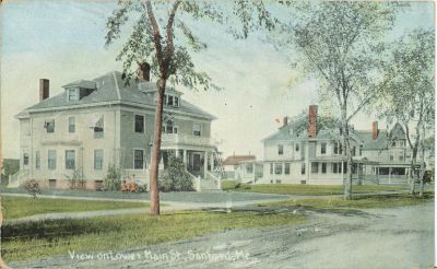 Lower Main St
The house in the foreground is now part of the former Oakwood Inn Hotel.
